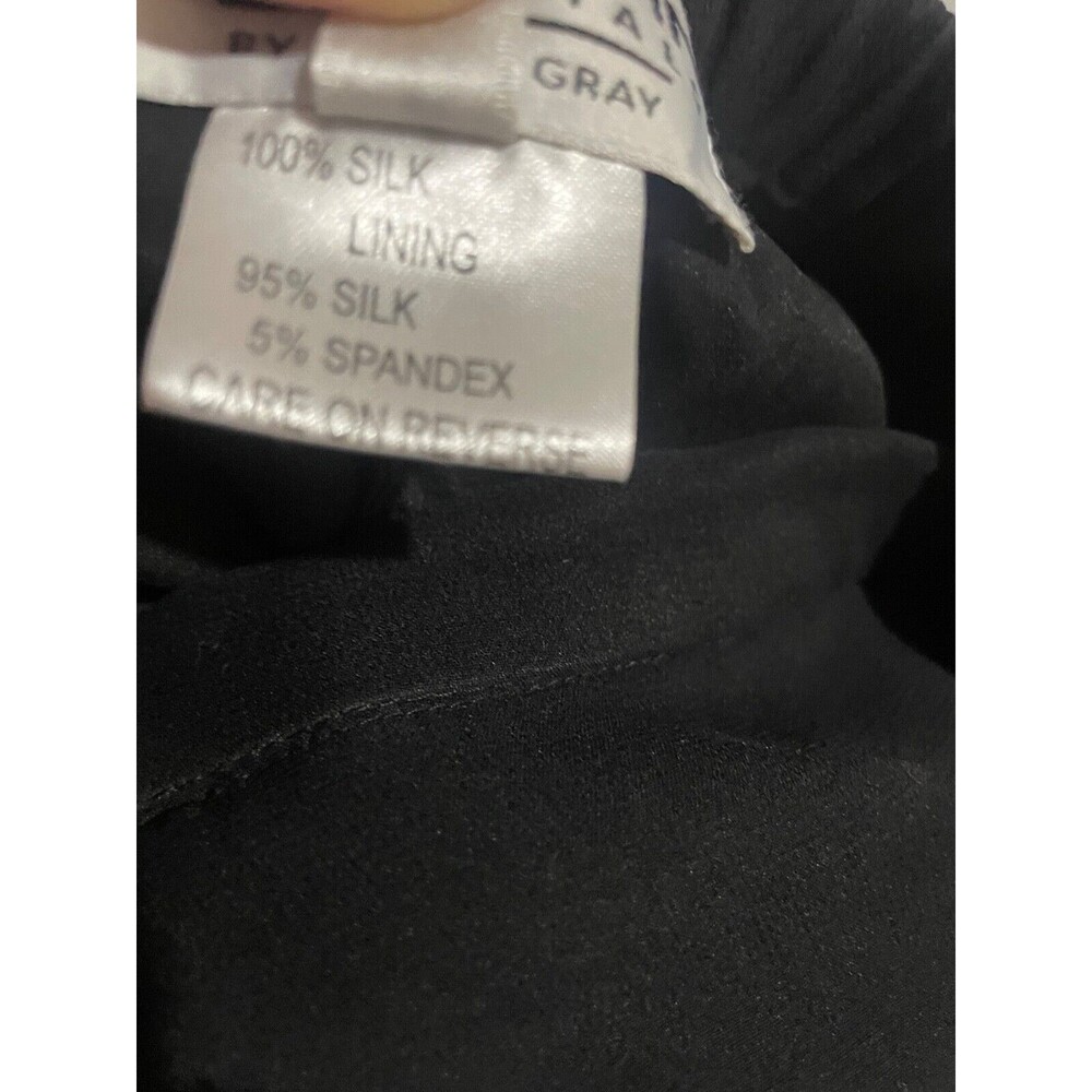 St. John Evening Women’s Santana Knit Silk Ruffle 2pc Pant Suit size 14 Black - Picture 6 of 11